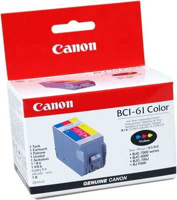 Canon BC-61 Renkli Orjinal Kartuş BJC-7000 / BJC-8000 - 1