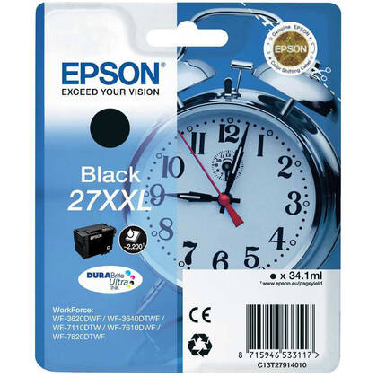 Epson 27XXL-T2791-C13T27914020 Siyah Orjinal Kartuş Extra Yüksek Kapasiteli - 1