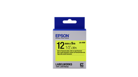 Epson LK-4YBF Orjinal Siyah Sarı Etiket 12mm C53S654010 