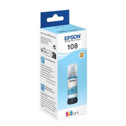 Epson T09C5 108 Açık Mavi Orjinal Şişe Mürekkep T09C54 - 1