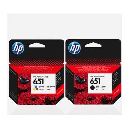 HP 651 Orjinal Siyah ve Renkli Kartuş - 1