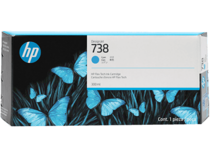 HP 738 676M6A Mavi Orjinal Kartuş - 1