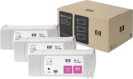 Hp 81-C5068A Orjinal Kırmızı Kartuş 3'Lü Paket - 1