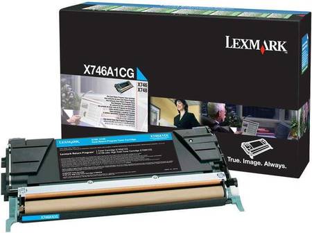 Lexmark X746-X746A1CG Mavi Orjinal Toner - 1